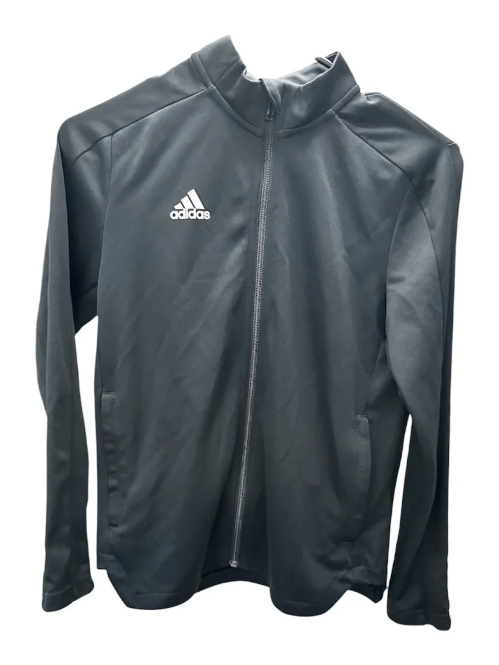 Adidas Girls Jacket Black Size Medium (11-12Y) Primegreen Aeroready Pre-owned